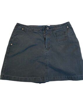 Dockers Womens A-Line Mini Skirt Size 8 Black Cotton Stretch Favorite Fit Casual
